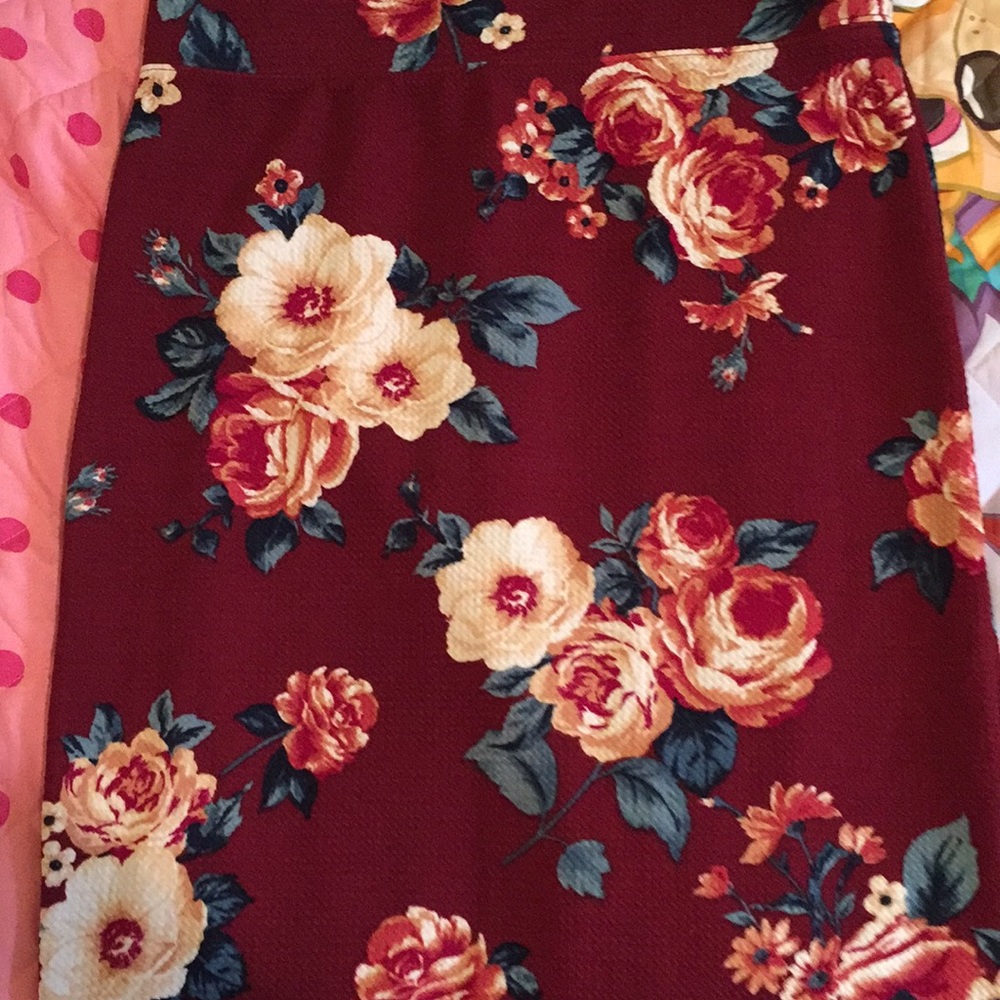 Floral pencil skirt